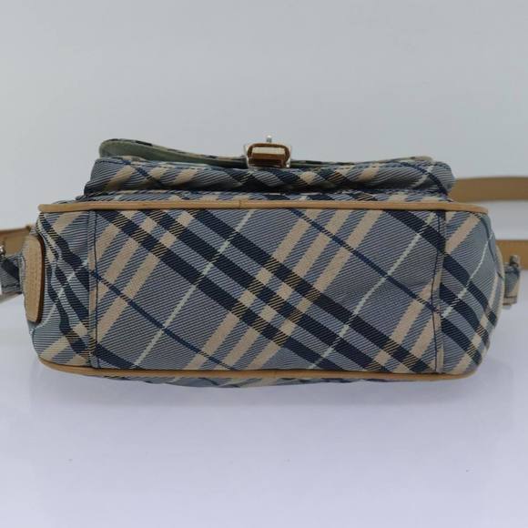 BURBERRY Nova Check Blue Label Shoulder Bag Nylon Blue Auth bs16102 - Picture 5 of 16